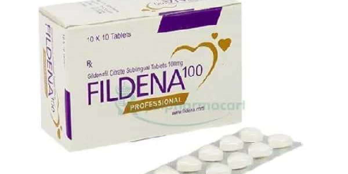 How does Fildena Professional 100 mg tablet work for ED treatment?