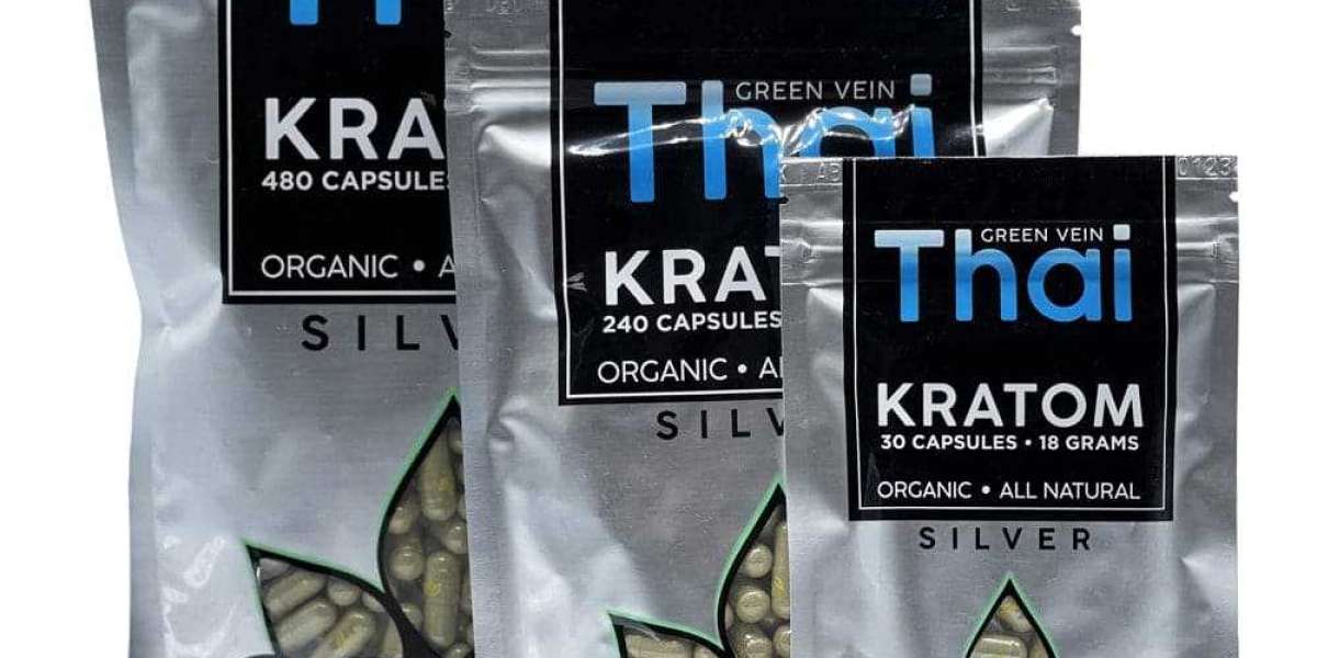 Buy OPMS Silver Kratom Capsules Green Vein – THAI